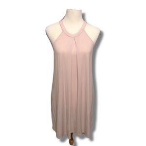 BCBGeneration Pink Halter Dress – S | Soft‑Girl Elegance | Spring | Minimalist